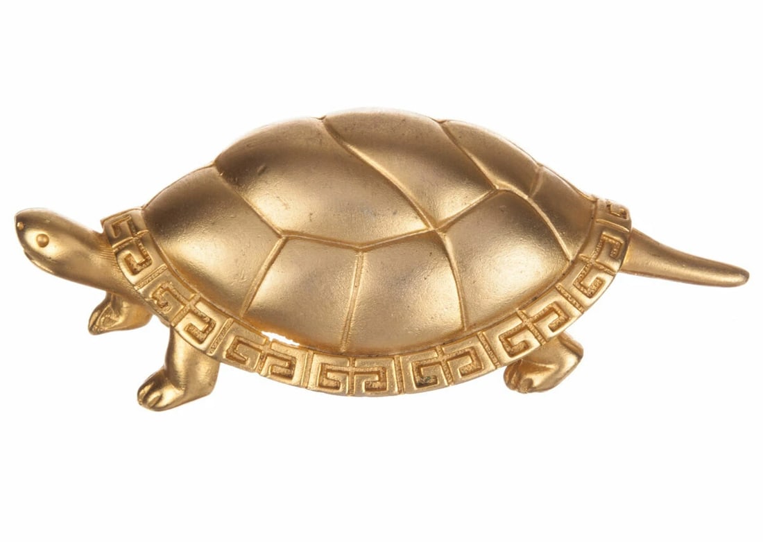 Givenchy Gold Tone Turtle Pin (1 of 7)
