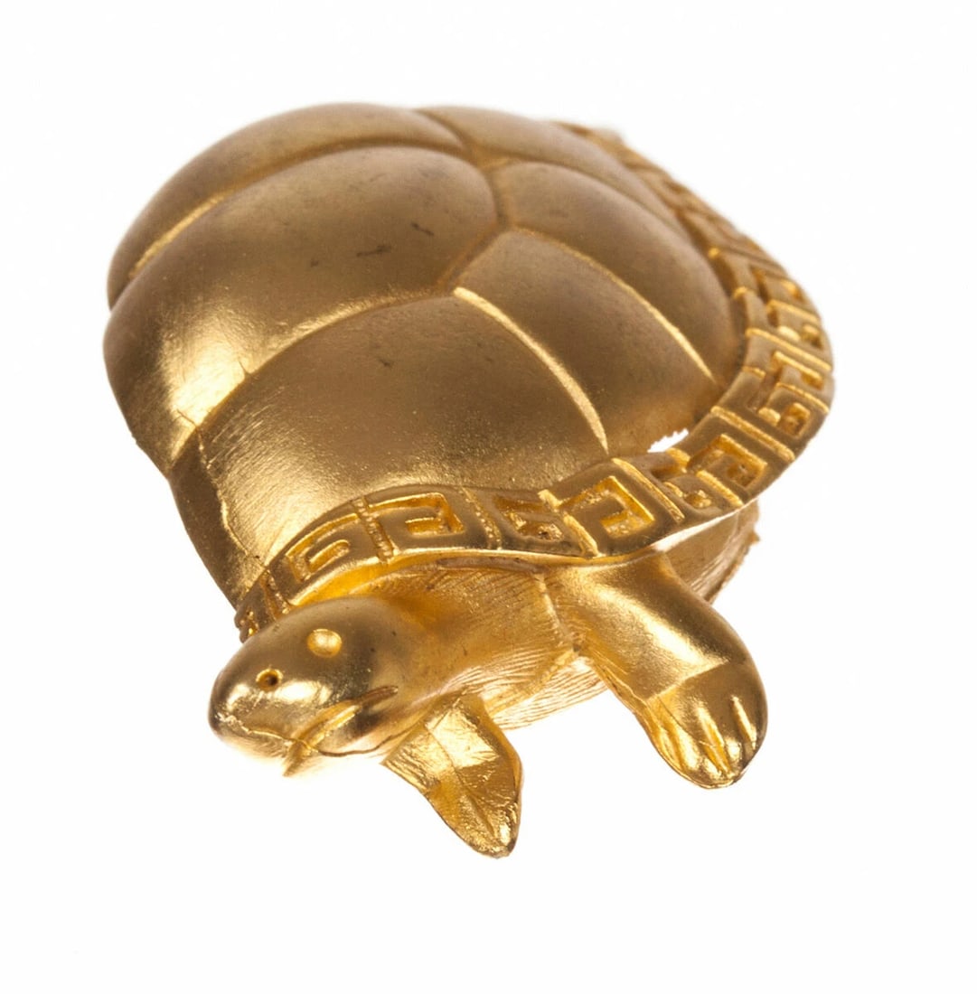 Givenchy Gold Tone Turtle Pin - 4