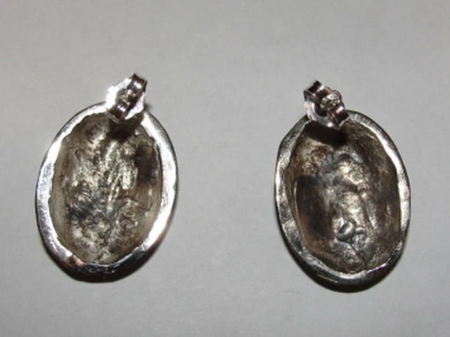 Sterling Silver Art Nouveau Inspired Women's Profile Cameo Earrings - 3