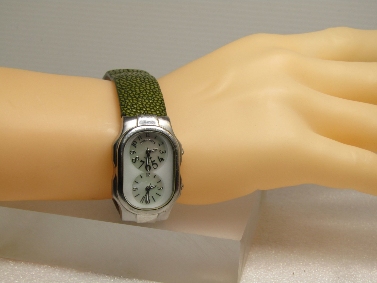 Philip Stein Ladies' Dual Time Teslar Watch, Green Stingray Band, 2002-2010 - 10