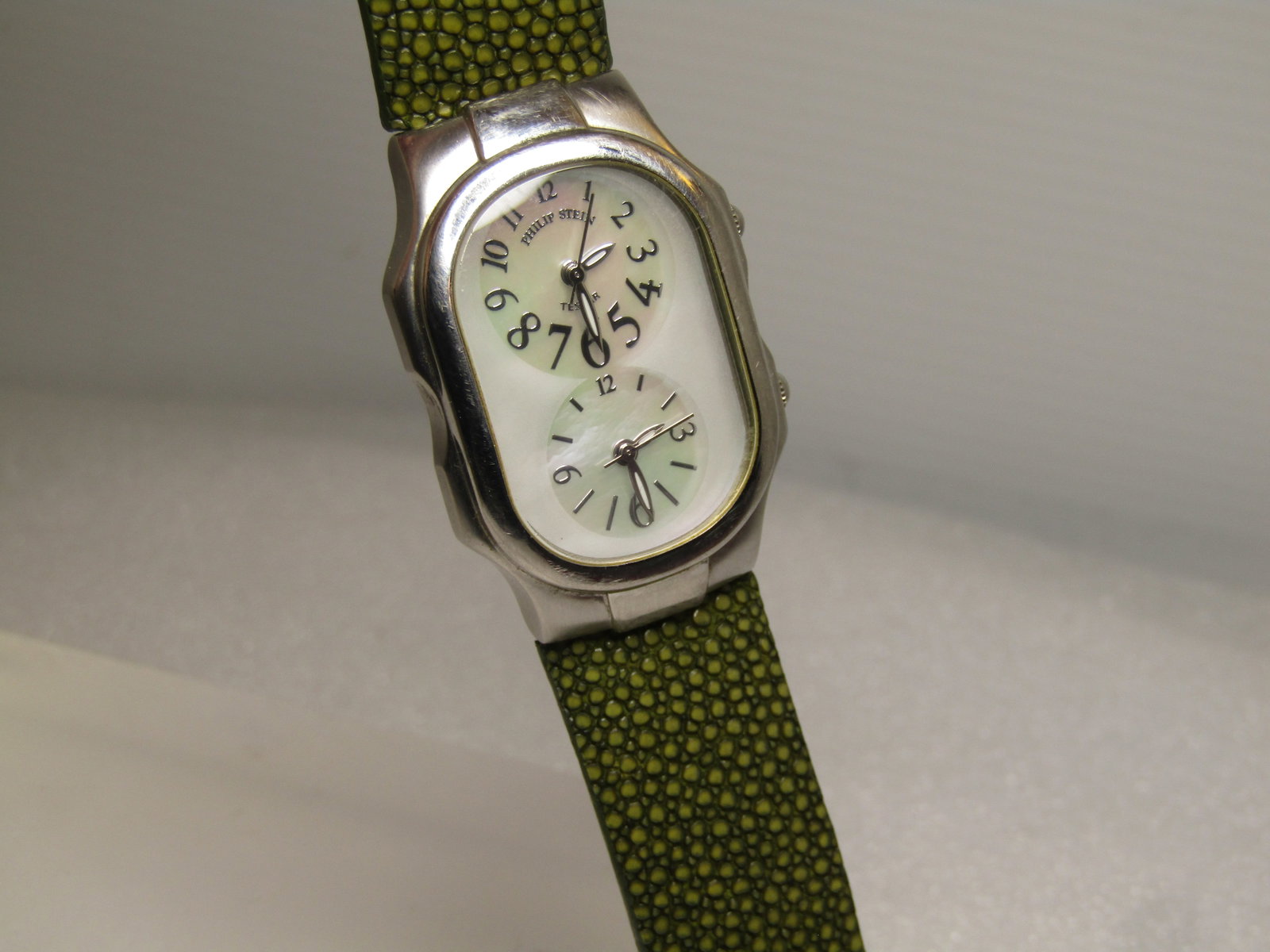 Philip Stein Ladies' Dual Time Teslar Watch, Green Stingray Band, 2002-2010 - 3