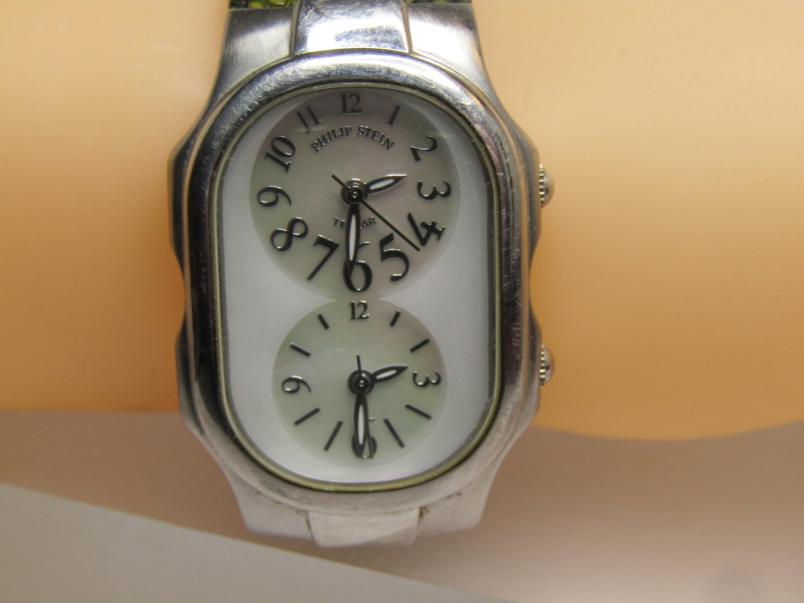 Philip Stein Ladies' Dual Time Teslar Watch, Green Stingray Band, 2002-2010 - 9