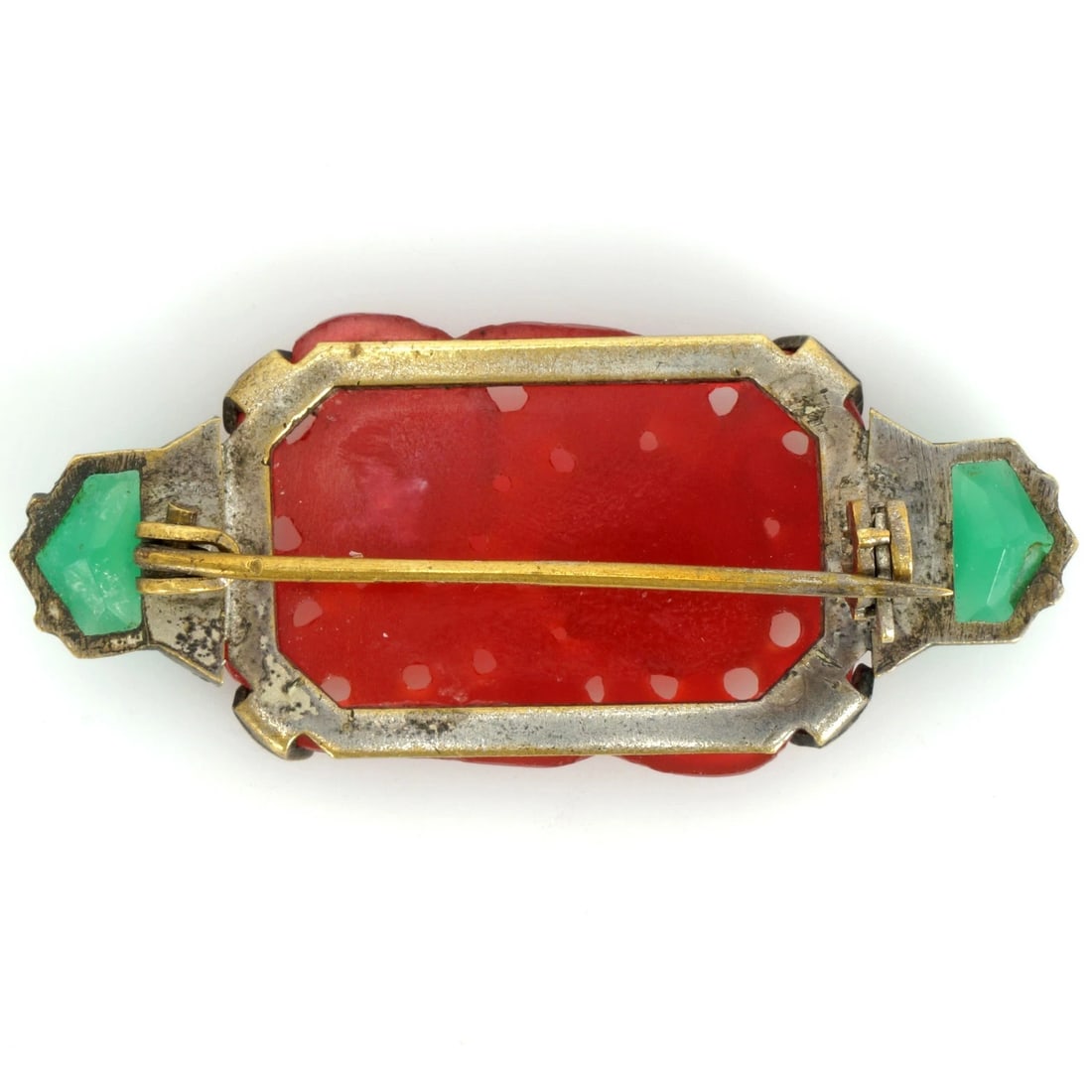 Czech Art Deco Chinese-style Glass Pin 1930's - 4