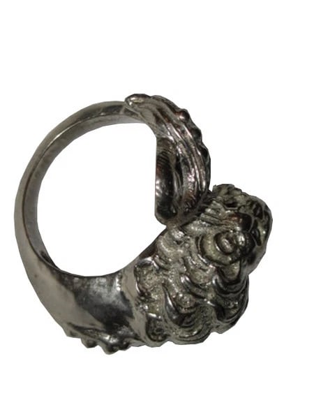 Alberto Juan Sterling Silver Plated Brass Etruscan Lion Wrap Ring - 3