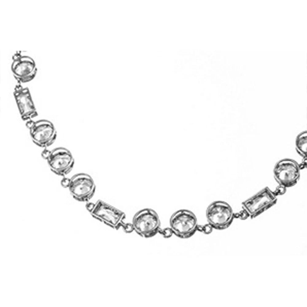 Round and Baguette Bezel Set CZ Eternity - 4