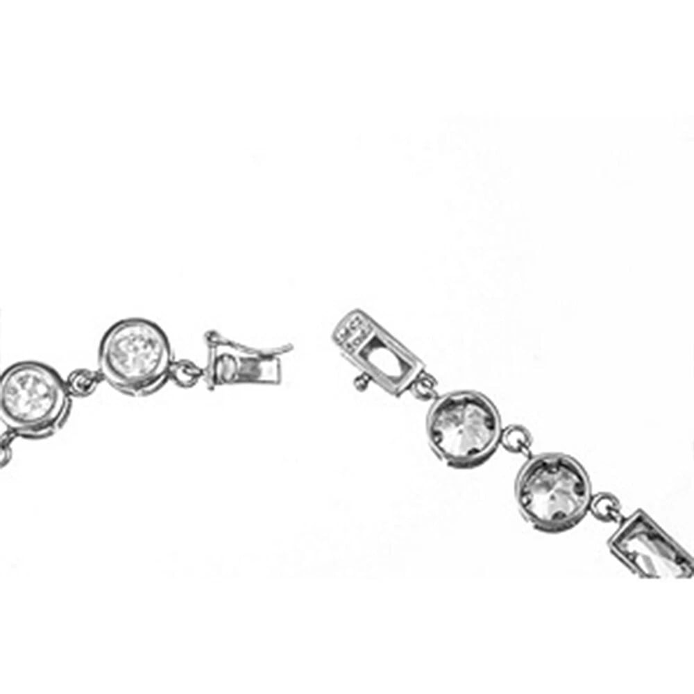 Round and Baguette Bezel Set CZ Eternity - 6