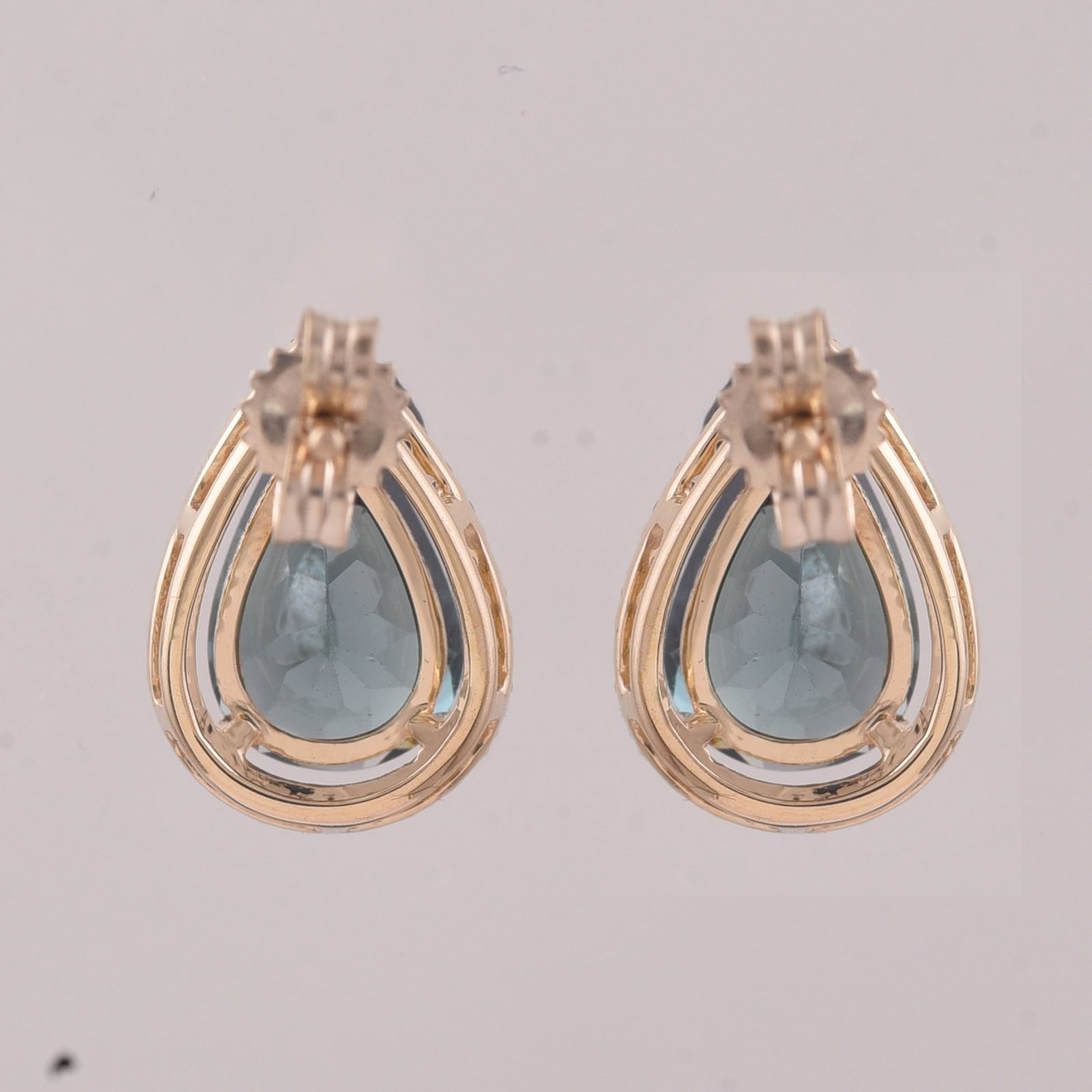 2.54 Ct Pear Tourmaline 9K Gold Earrings - 3