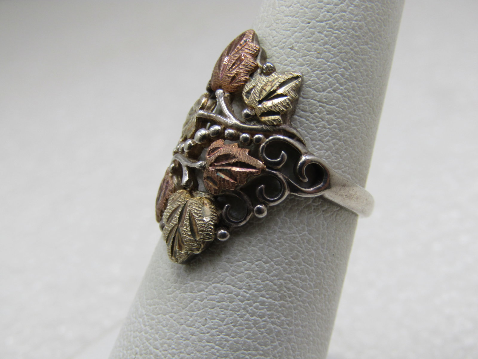 Vintage 10kt and Sterling Black Hills Gold Ring, Sz. 6 - 3