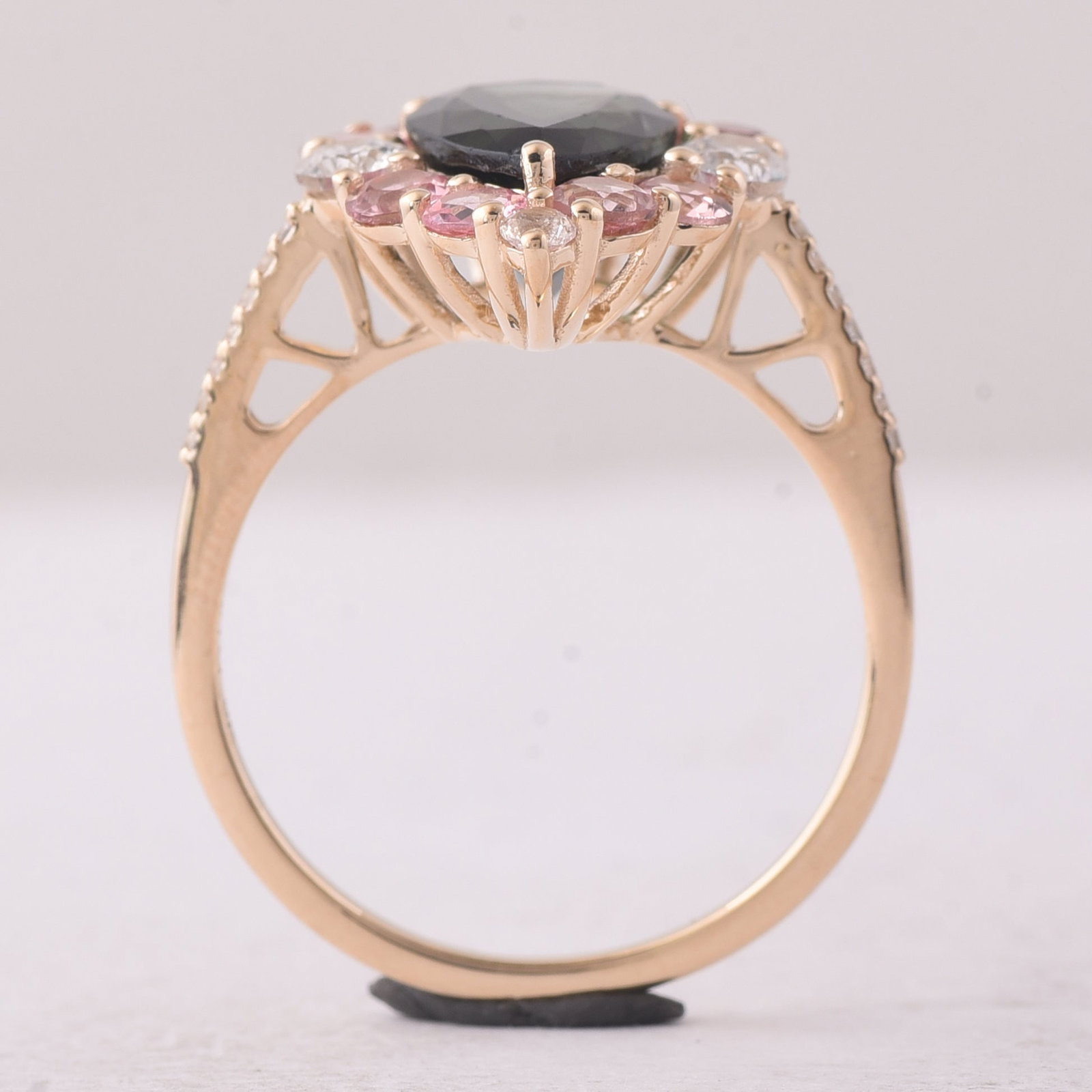 4.24 Ct Pear Tourmaline 9K Gold Ring - 4