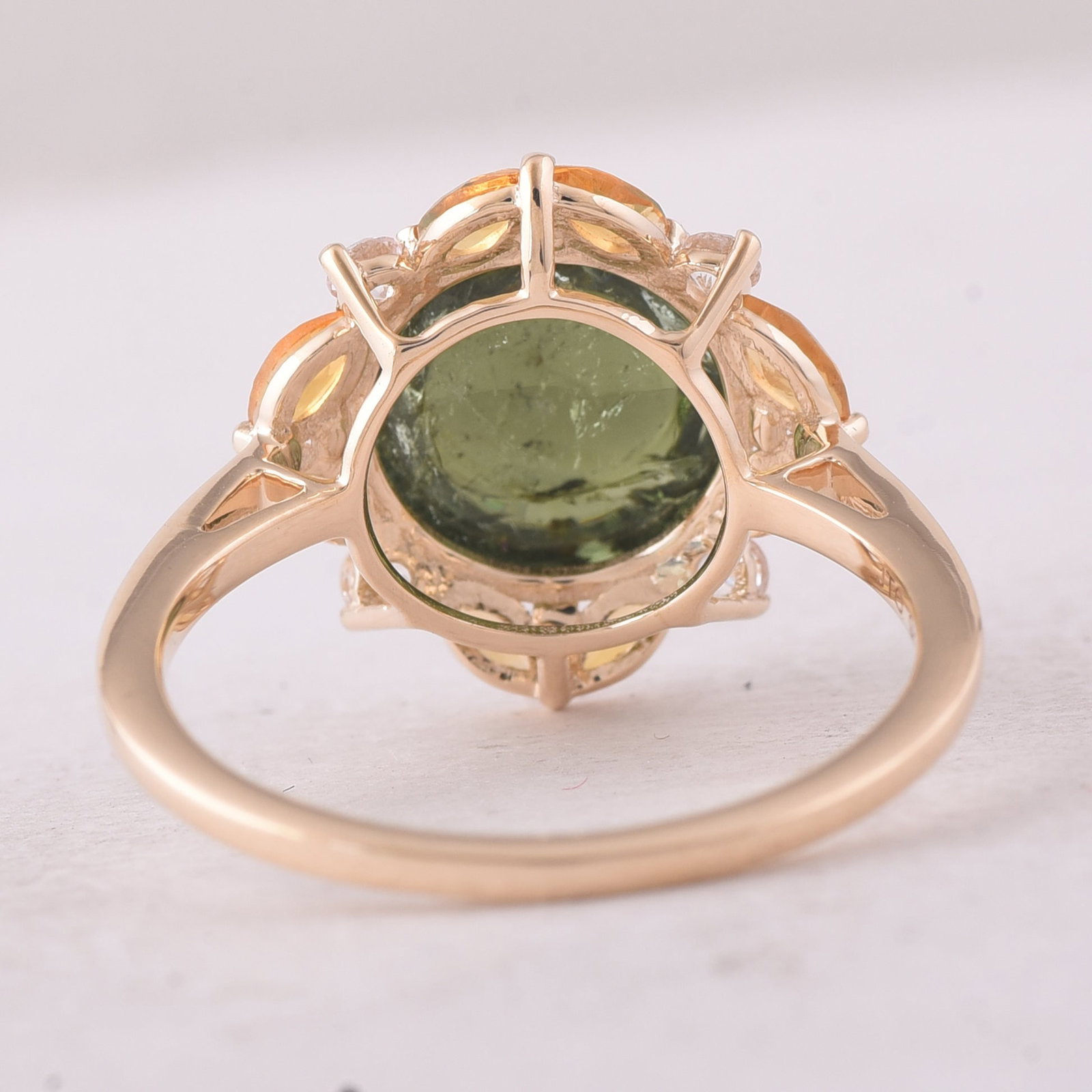 3.97 Ct Round Tourmaline 9K Gold Ring - 3