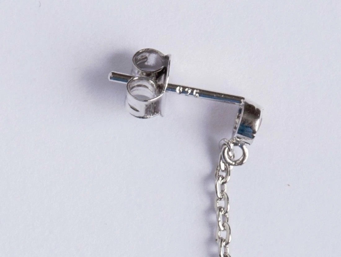 Elegant Sterling Silver Colored Cubic Zirconia Dangle Earrings - 6