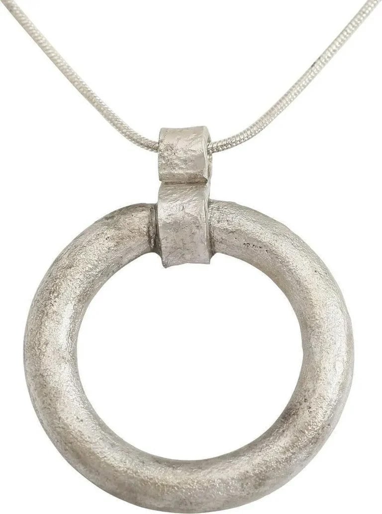 CELTIC PROSPERITY RING NECKLACE C. 400-100 BC: Before the Roman invasion of the British Isles, rings of bronze, silver, and gold were used as a means of exchange, particularly in Ireland. Most exchanges of goods and property were conducted by bart