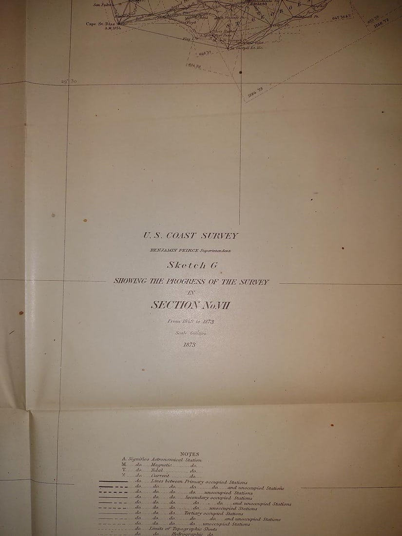 Sketch G Showing the Progress of the Survey in Section VII from 1849 to 1873. - 2