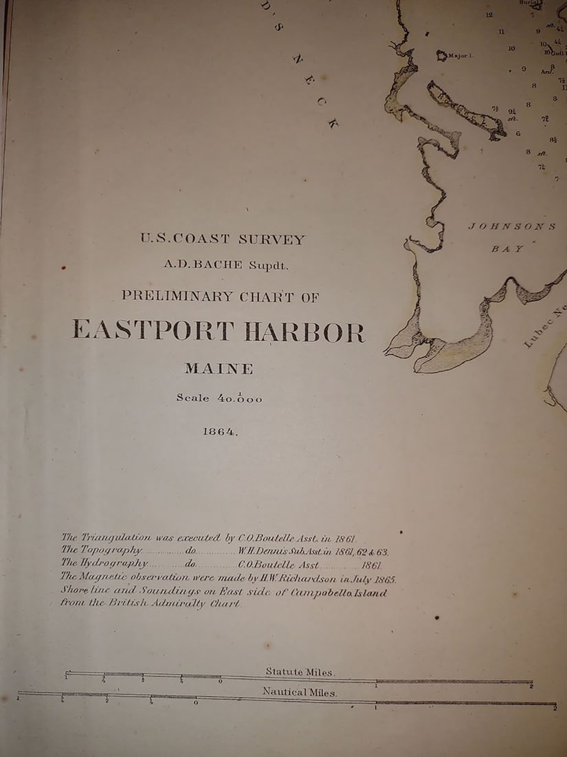 Preliminary Chart of Eastport Harbor Maine ... 1864 - 2