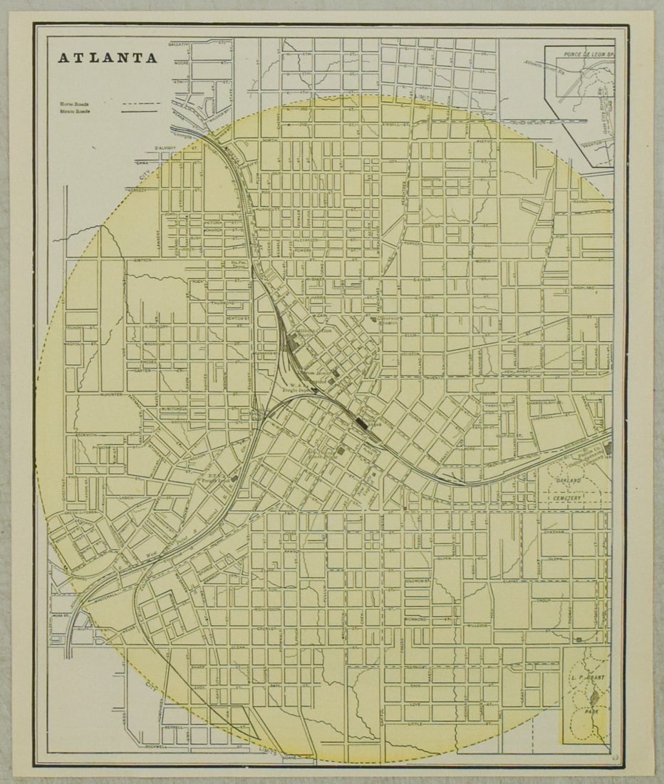 1896 Cram Map of New Orleans verso Atlanta -- New Orleans [verso] Atlanta - 2