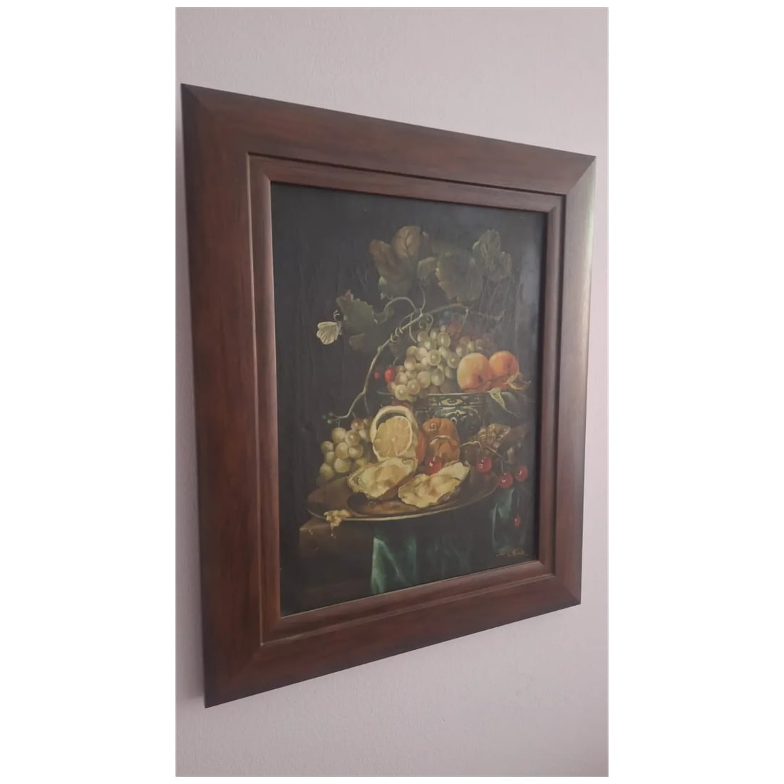Santa Maria – 1985 Original Oil on Canvas – Elegant Still Life – Signed, Framed - 3