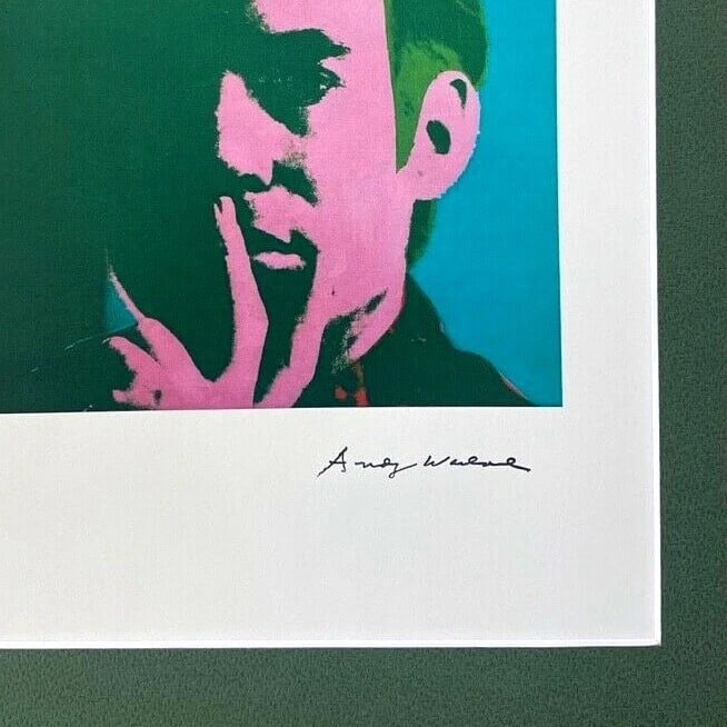 ANDY WARHOL | SELF PORTRAIT SIGNED VINTAGE PRINT MATTED & FRAMED - 2