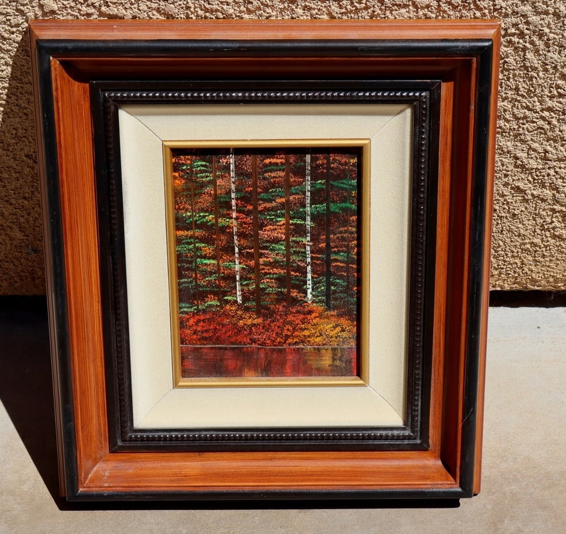 EUGENE SCHMIDT Original oil painting Forest Scene - 2