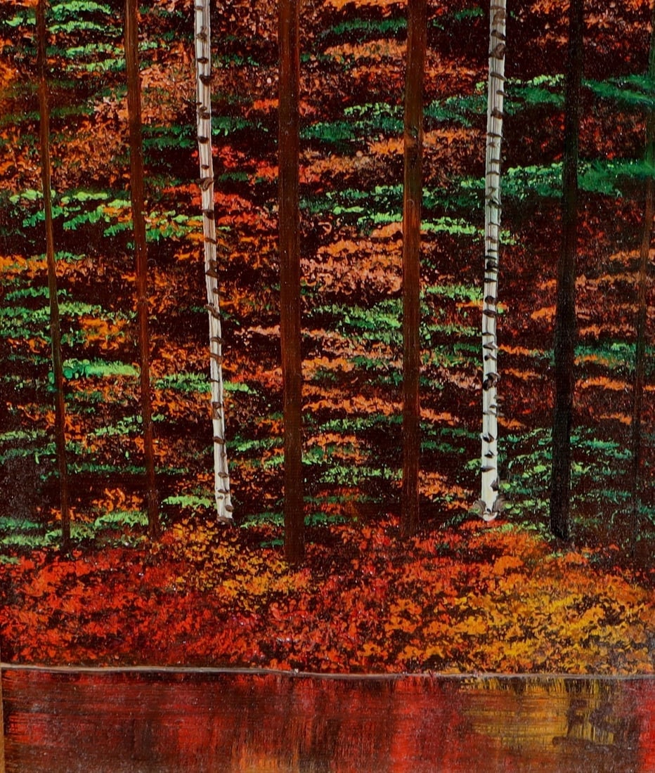 EUGENE SCHMIDT Original oil painting Forest Scene - 3