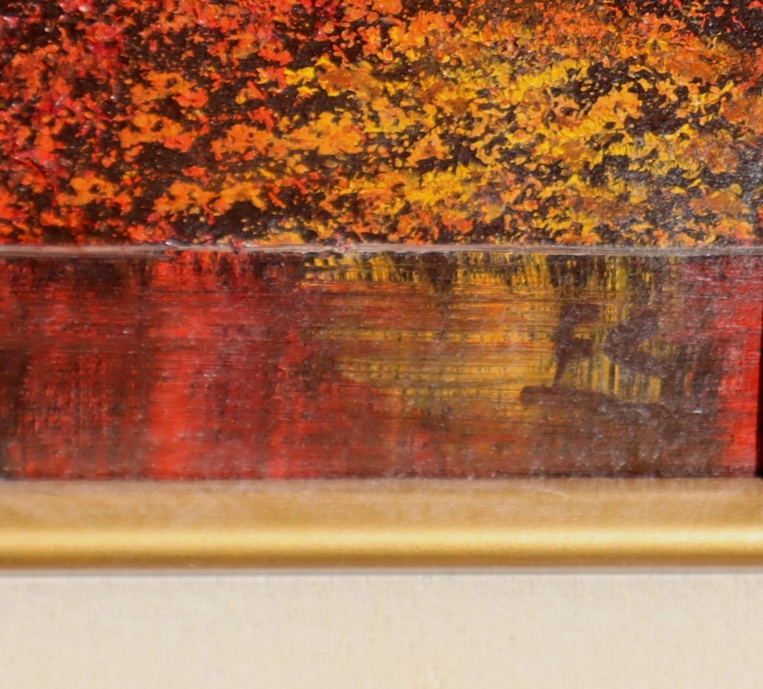 EUGENE SCHMIDT Original oil painting Forest Scene - 4