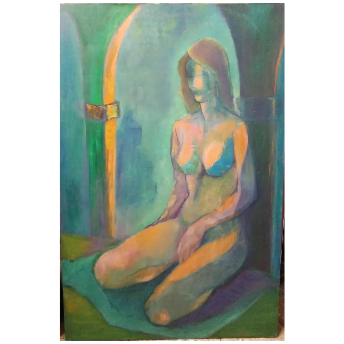 Bettina — Expressionist Oil on Canvas, 41 x 27.5 in — Framed — Gallery Provenance - 4