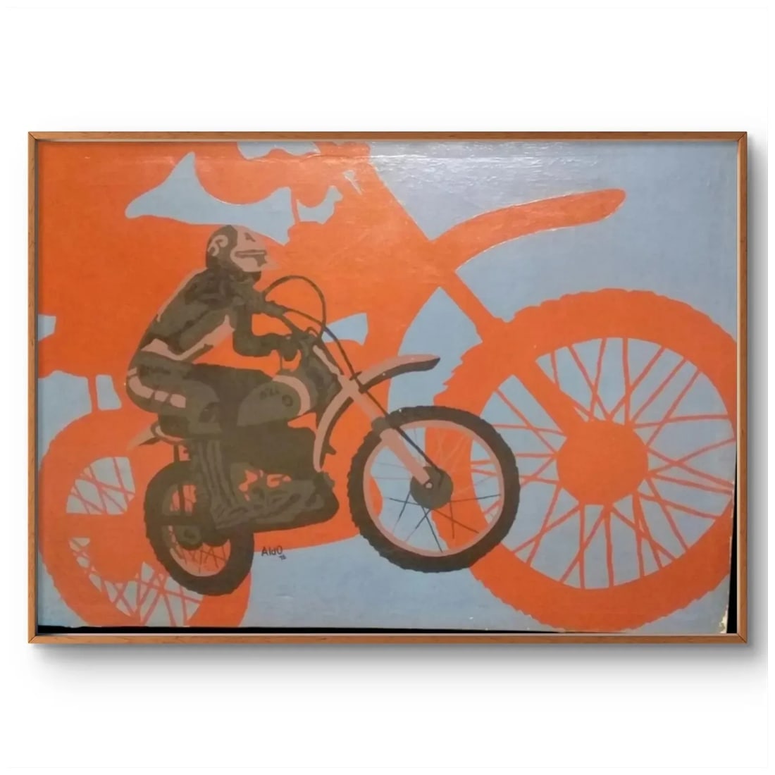 “Evel Knievel" – 1976 Pop Art Oil on Canvas ‘Éxtasis’ – Large - 2