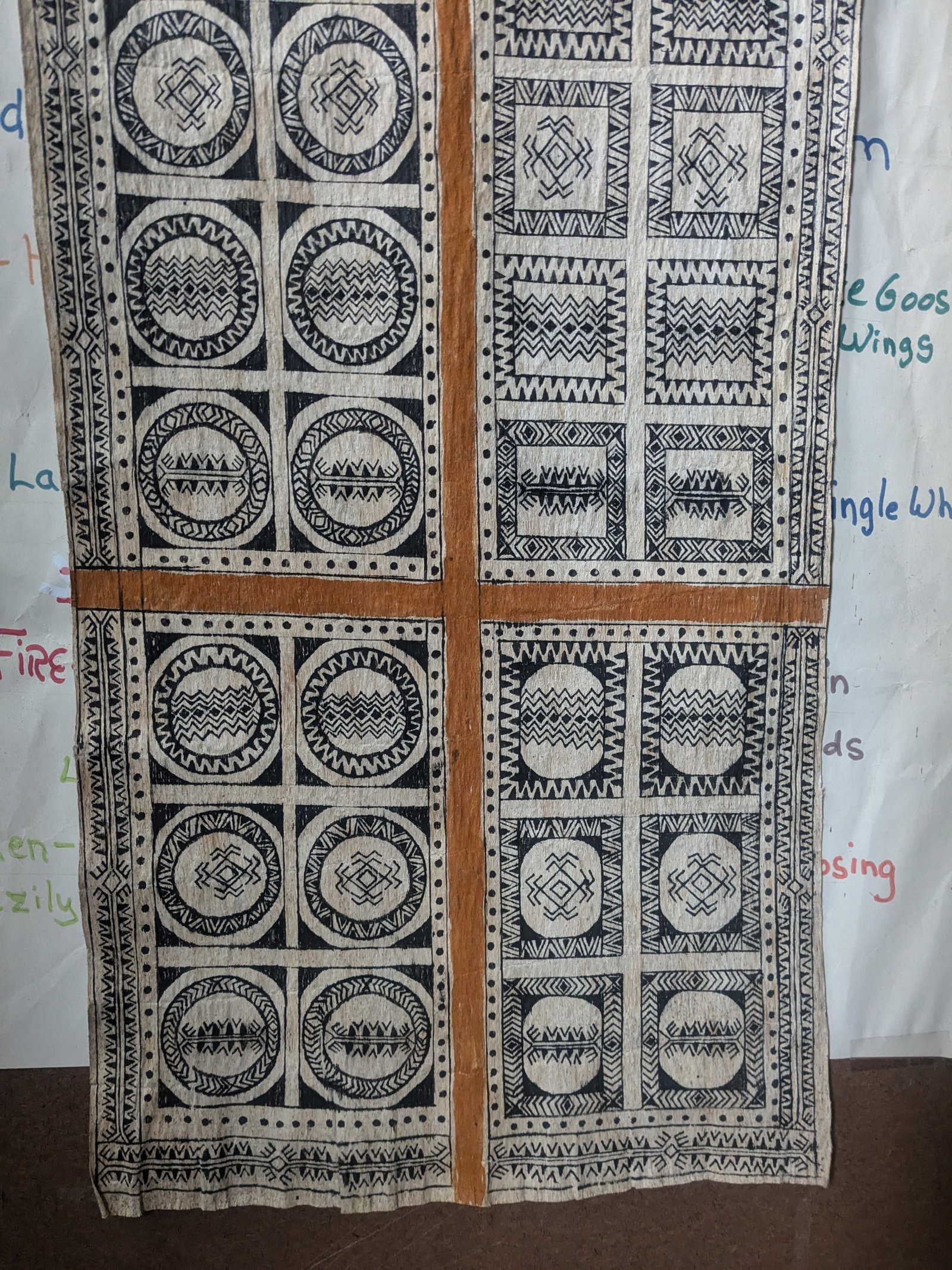 Painted Bark (Tapa) Cloth - Temotu, Solomon Islands - 3