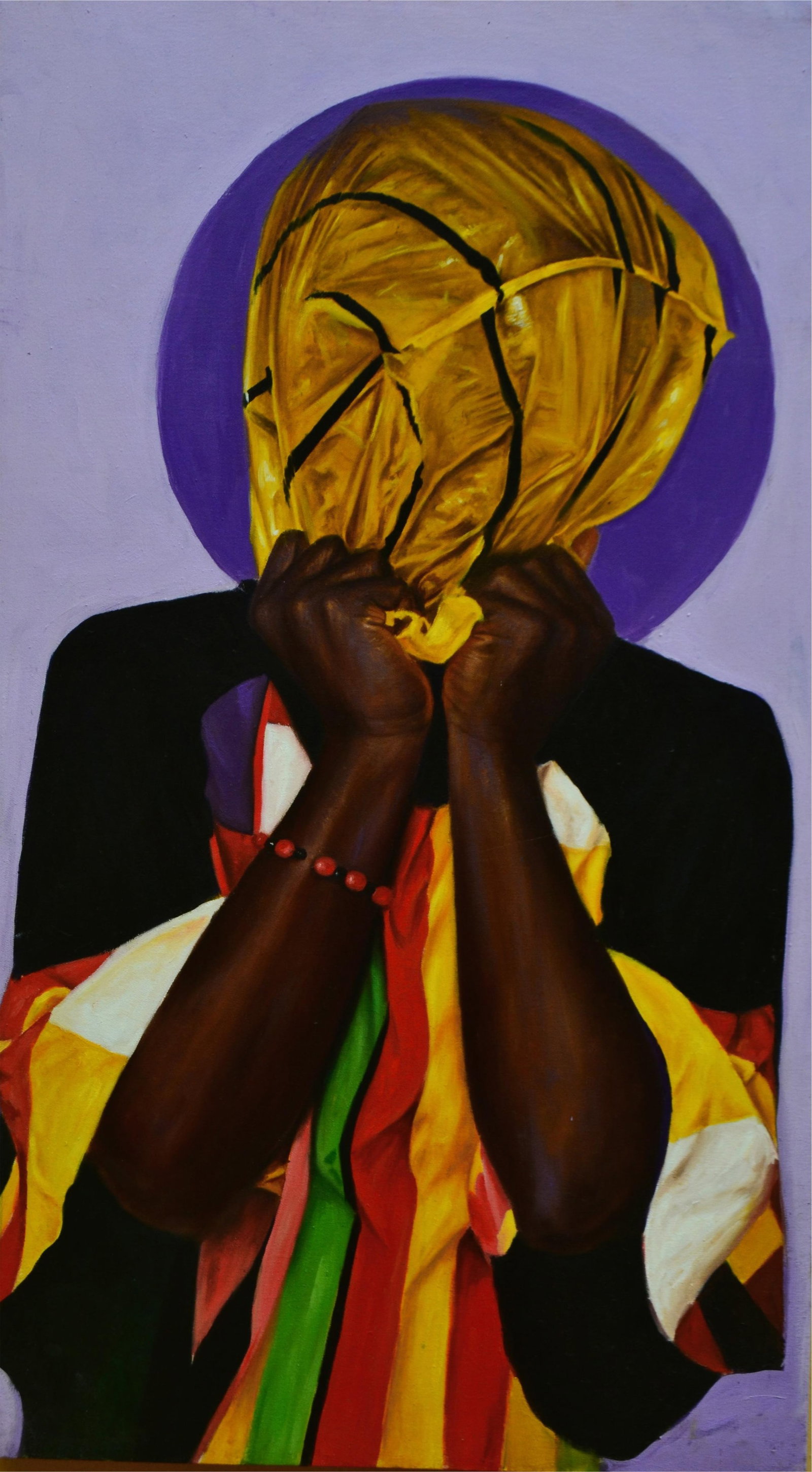 John Ali, Comfort Zone, 2023: Title:John Ali, Comfort Zone, 2023 Description:Creator: John Ali (1992, Nigerian) Creation Year: 2023 Dimensions: Height: 48.8 in (123.96 cm)Width: 31.9 in (81.03 cm)Depth: 1 in (2.54 cm) Medium: