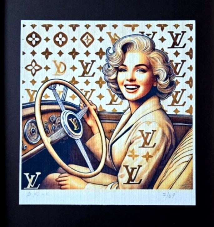 AIDAN FLUX | Hand Signed Original Print Framed Ltd.Ed. COA " THE LUXURY " - 2