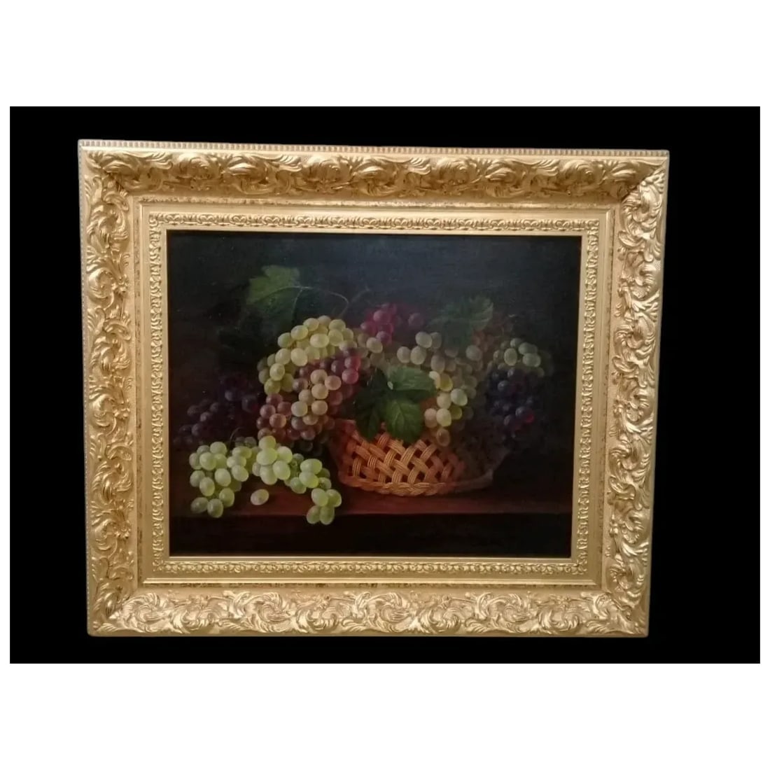 American Master: Jhon F. FRANCIS - Oil canvas painting "Grapes" Signed COA - 2