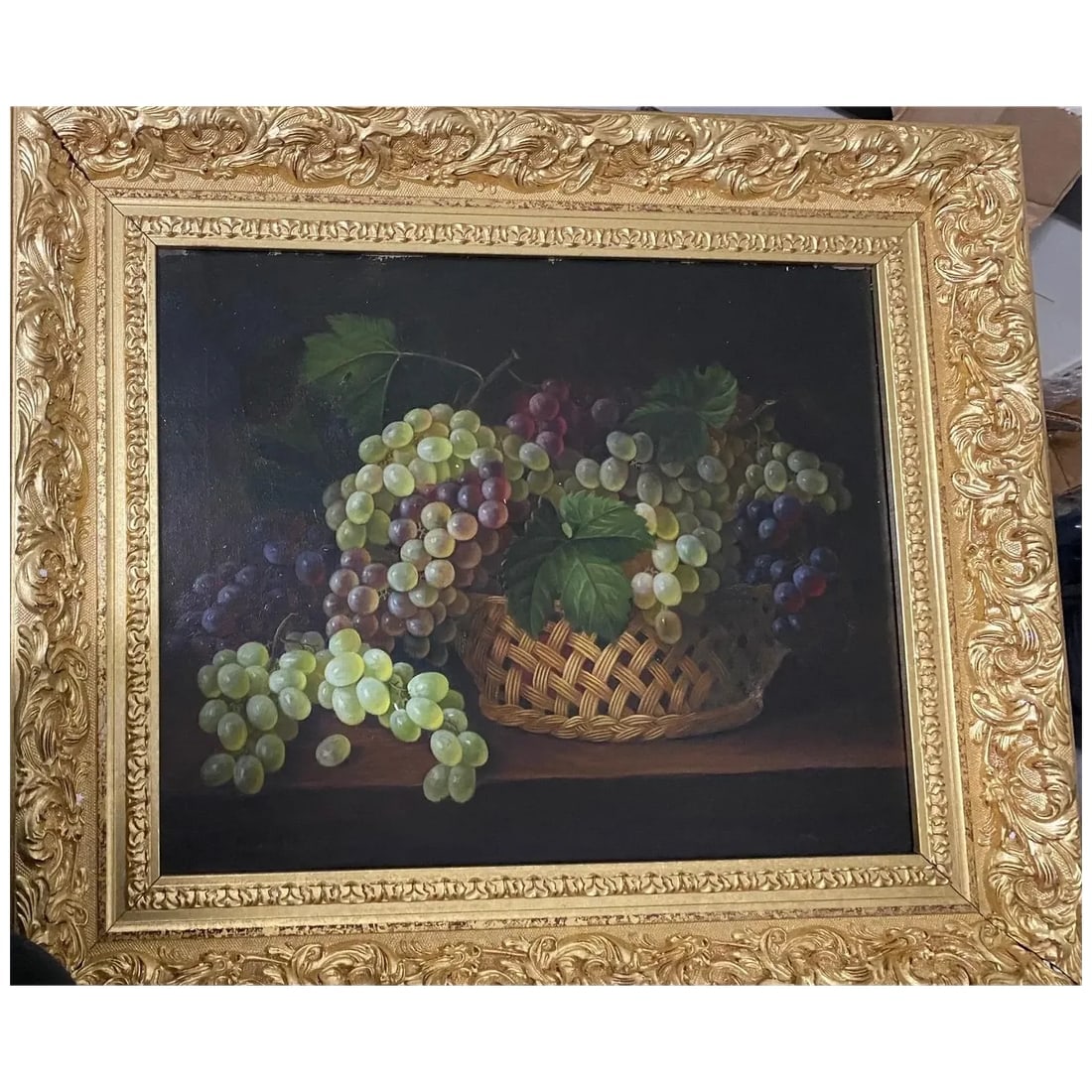 American Master: Jhon F. FRANCIS - Oil canvas painting "Grapes" Signed COA - 3