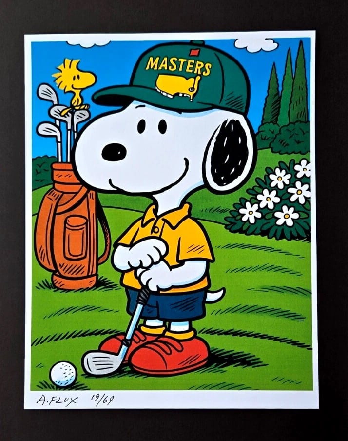 AIDAN FLUX | SNOOPY GOLF ICON | MASTERS COLLECTION | SIGNED COA READY TO HANG - 3