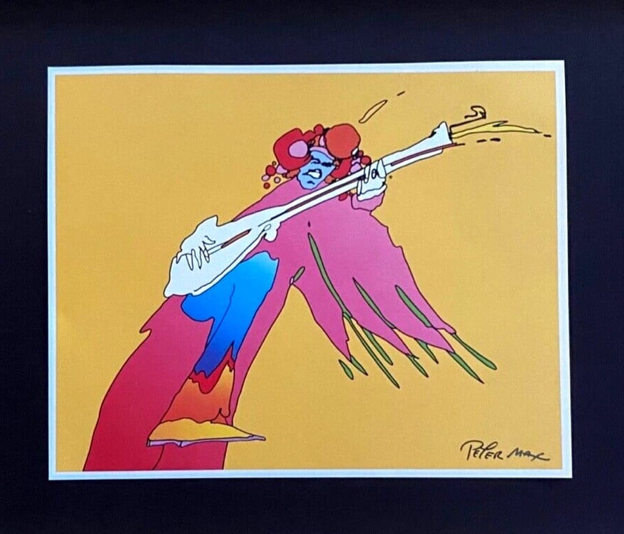 Peter Max | Vintage Print Signed | Mounted in a New 10x8 in Frame - 2