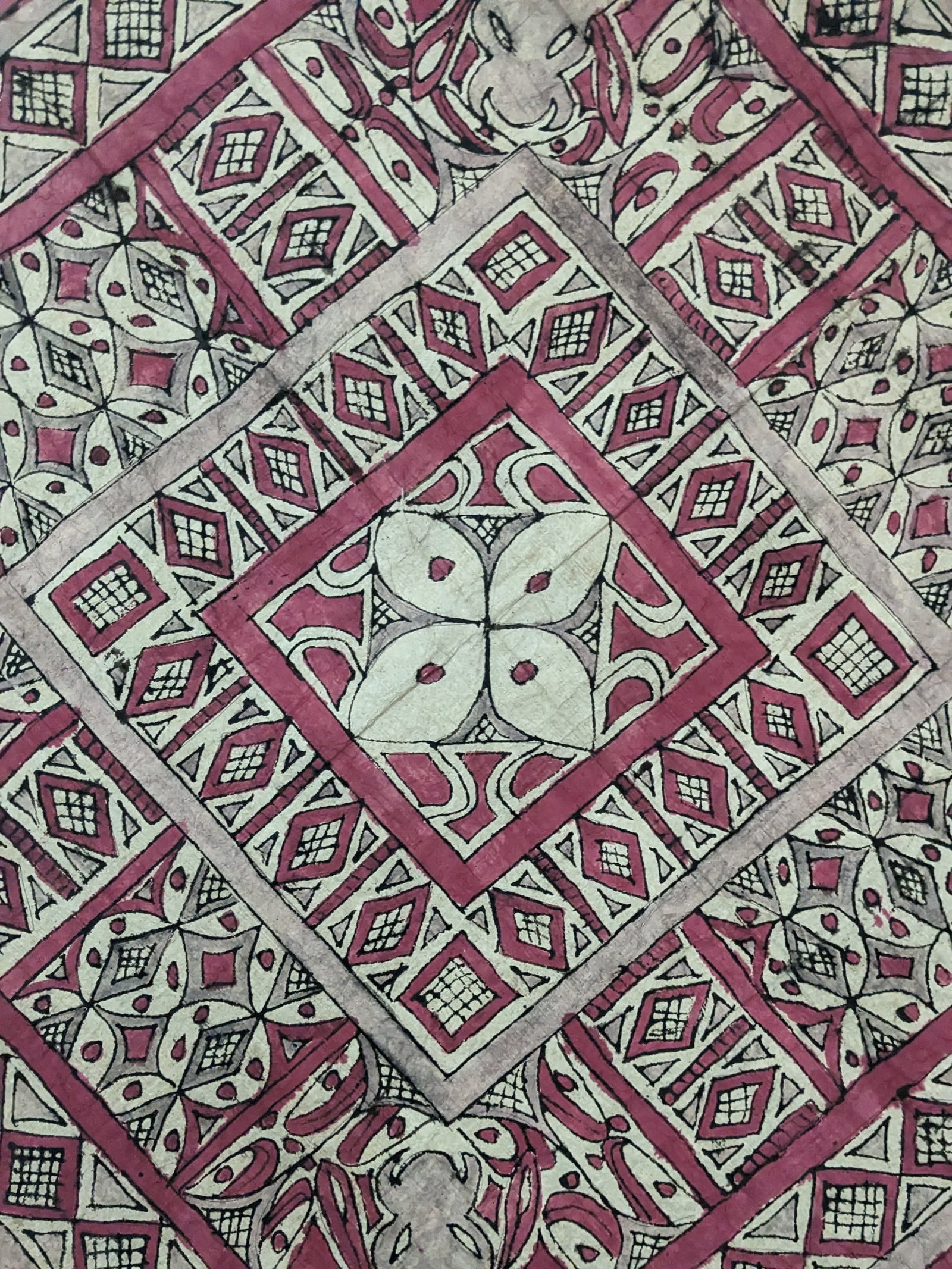 Painted Bark Cloth - Sulawesi, Indonesia - 2