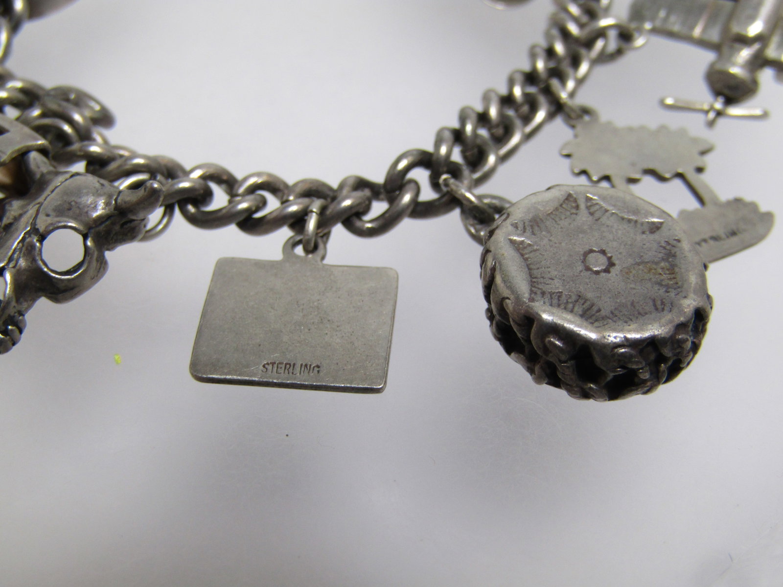 Vintage Sterling 16 Charm Bracelet,7", 1940's-1960's, Appx. 42.24 grams. - 3