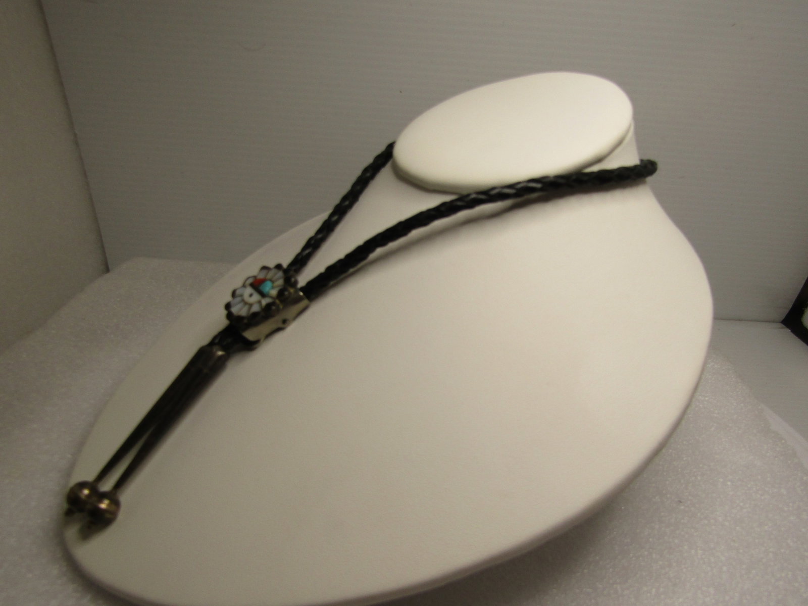 Vintage Southwestern Zuni Sun Bolo Tie, 38" , 1970's-1980's - 2