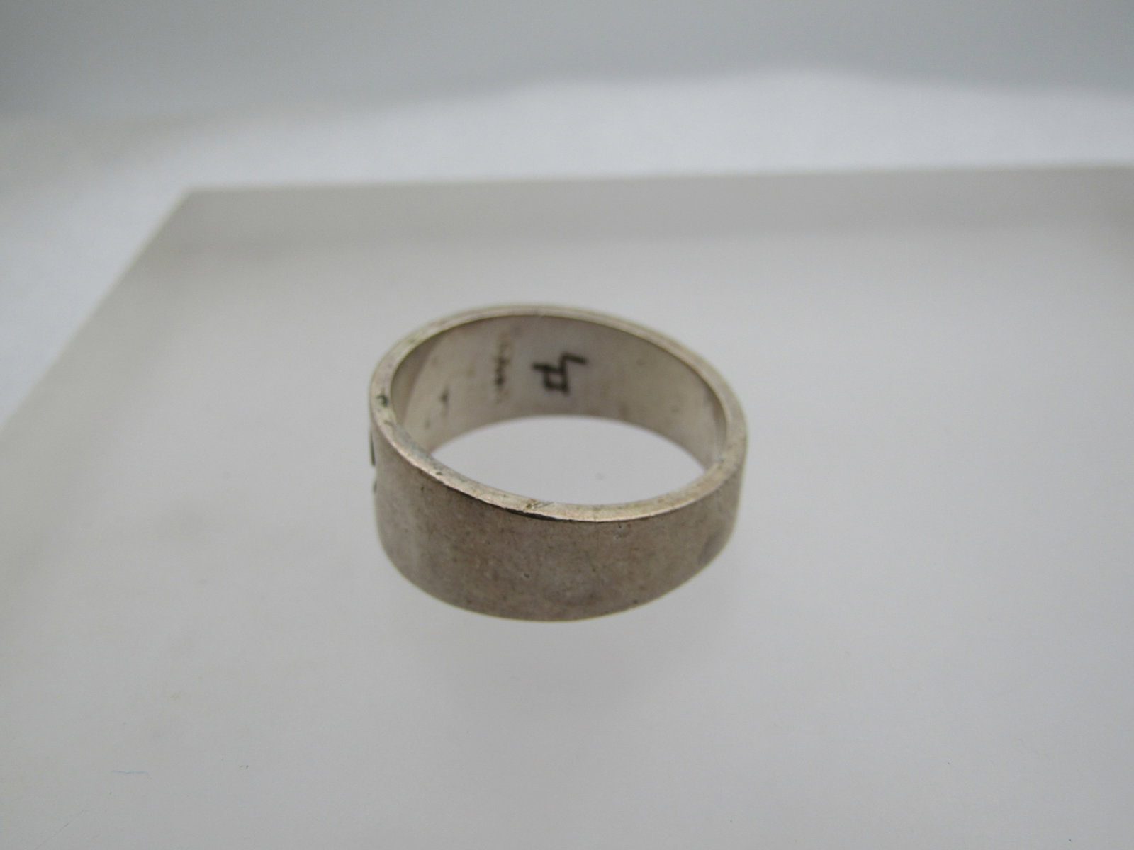 Vintage Sterling Carved Ring, Sz. 10.5, Signed. Could be Asian to Native American. - 4