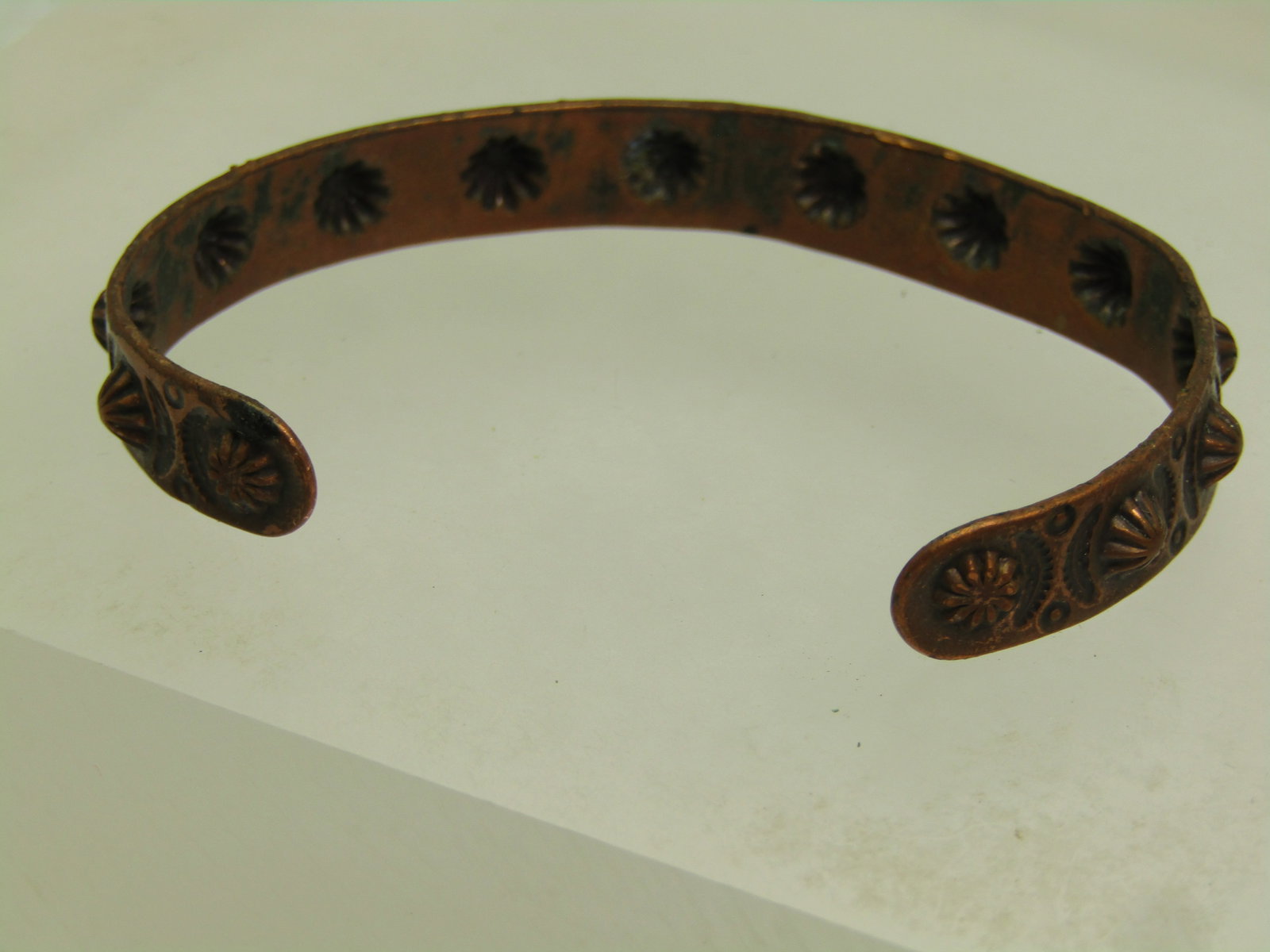 Vintage Southwestern Copper Cuff Bracelet, 6", 1960's-1970's, Signed Bell Trading - 3