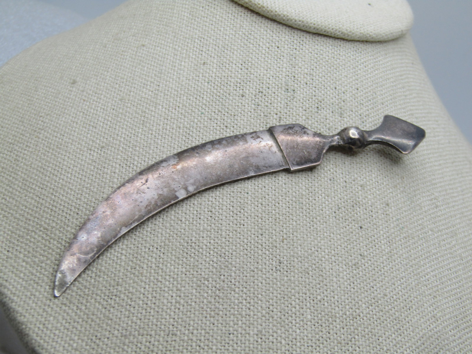 Vintage Sterling Enameled Short Saber Letter Opener, 1940's-1950's - 5