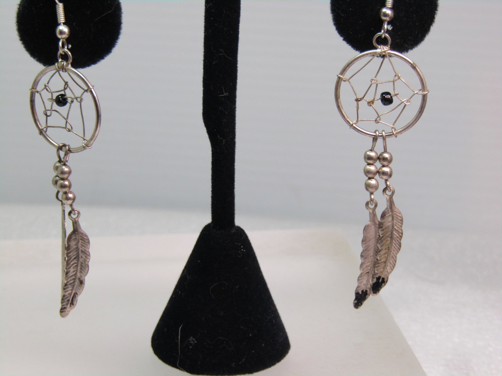 Vintage Southwestern Dreamcatcher Earrngs, Pierced, 1980's - 2