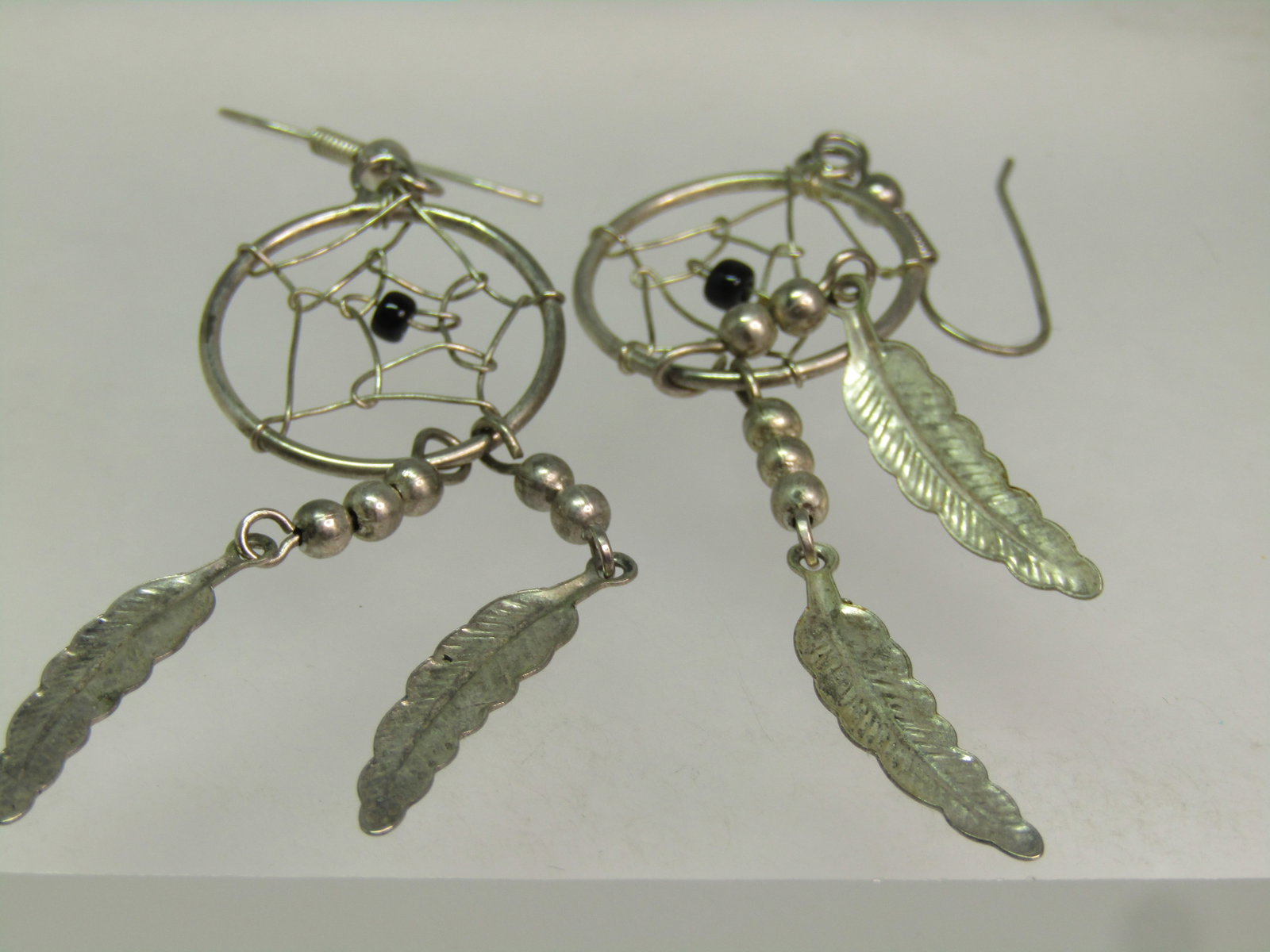 Vintage Southwestern Dreamcatcher Earrngs, Pierced, 1980's - 6