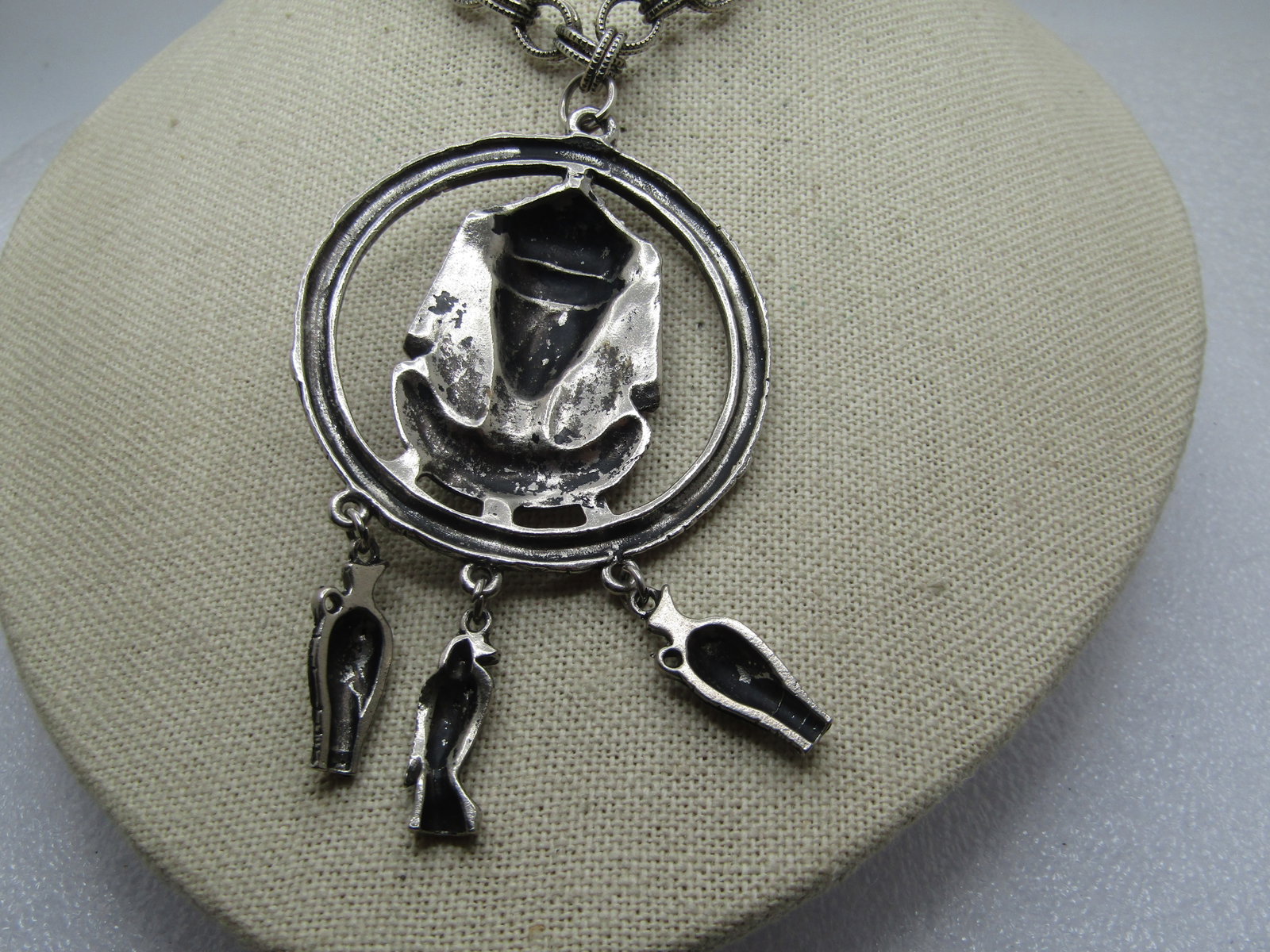 Vintage Egyptian Pharaoh Necklace with Dangles, 24", 1960's-1970's - 4