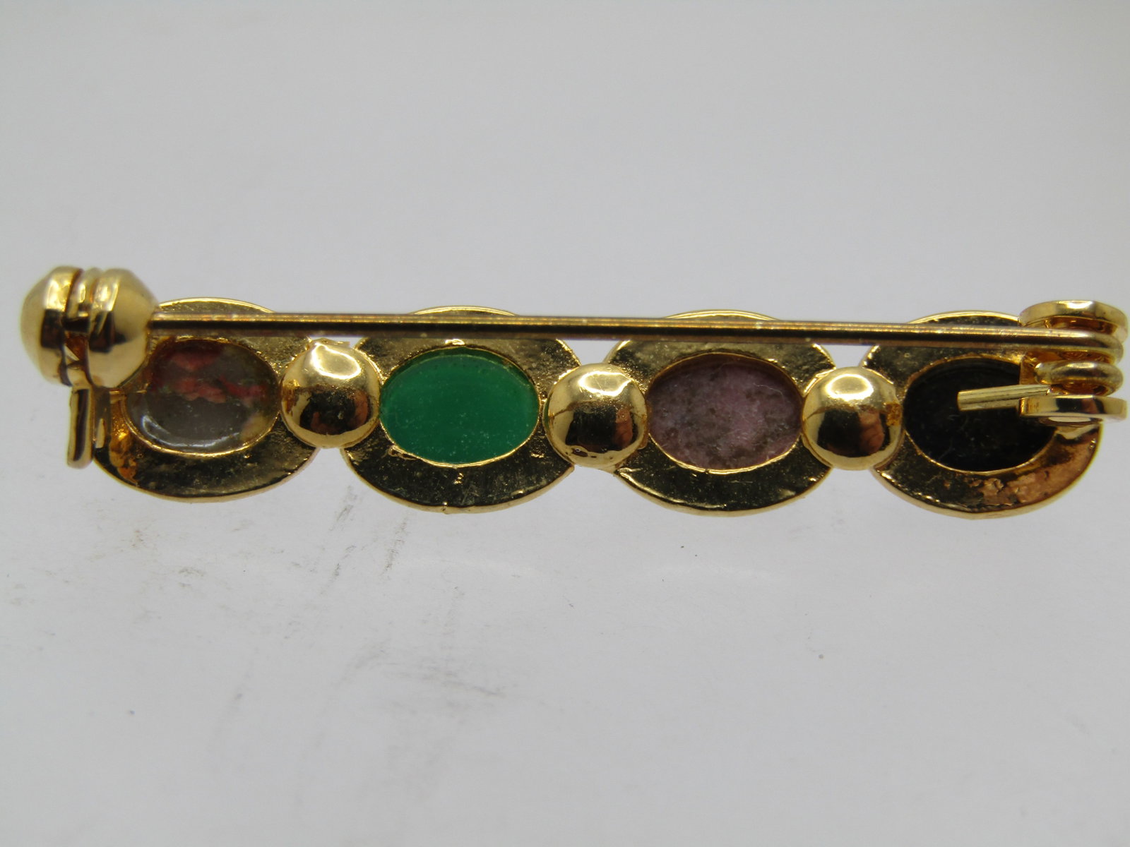 Vintage Egyptian Scarab Bar Brooch, 1960's-1970's - 4