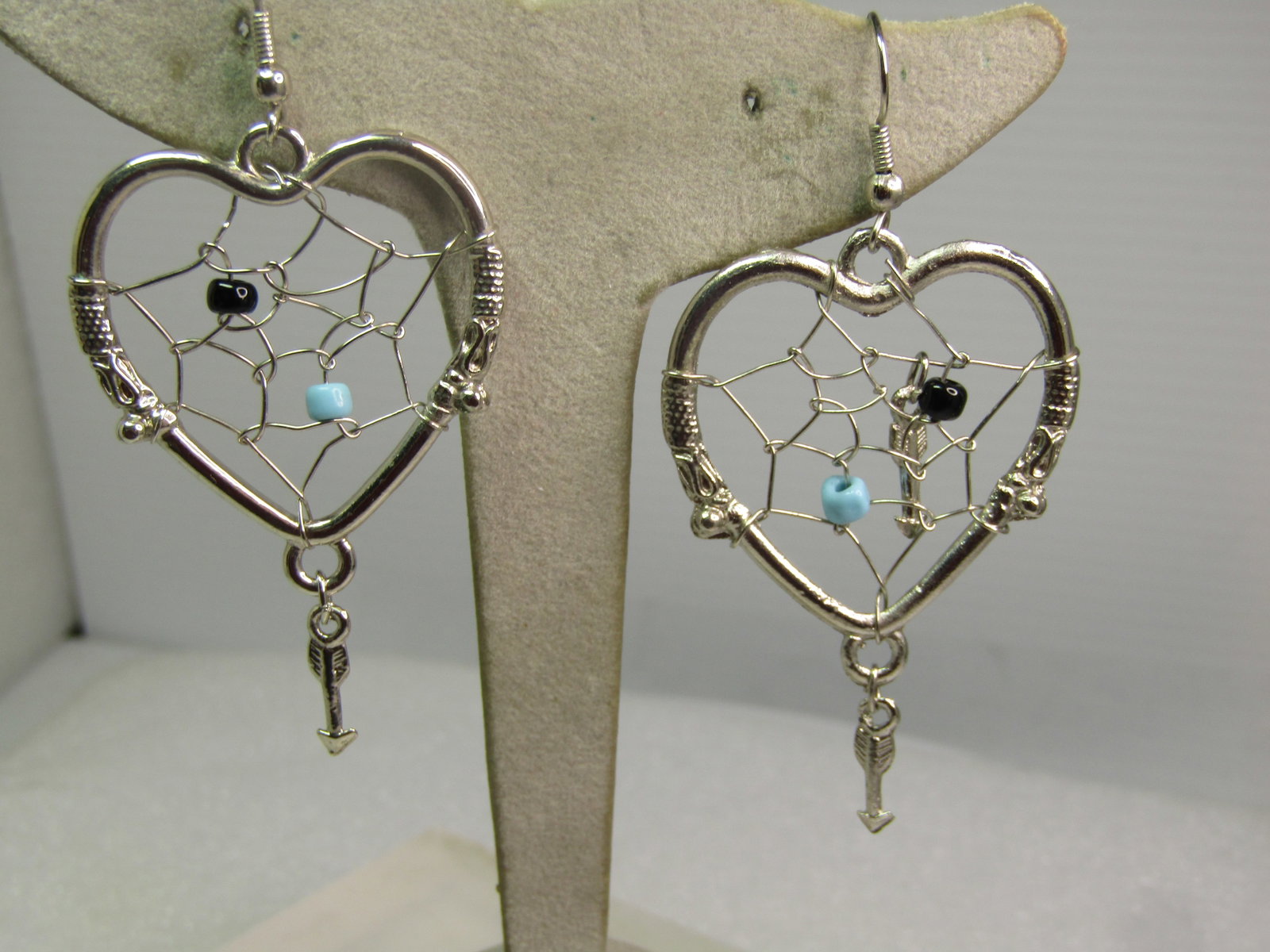 Vintage Heart Dreamcatcher Earrings - 2