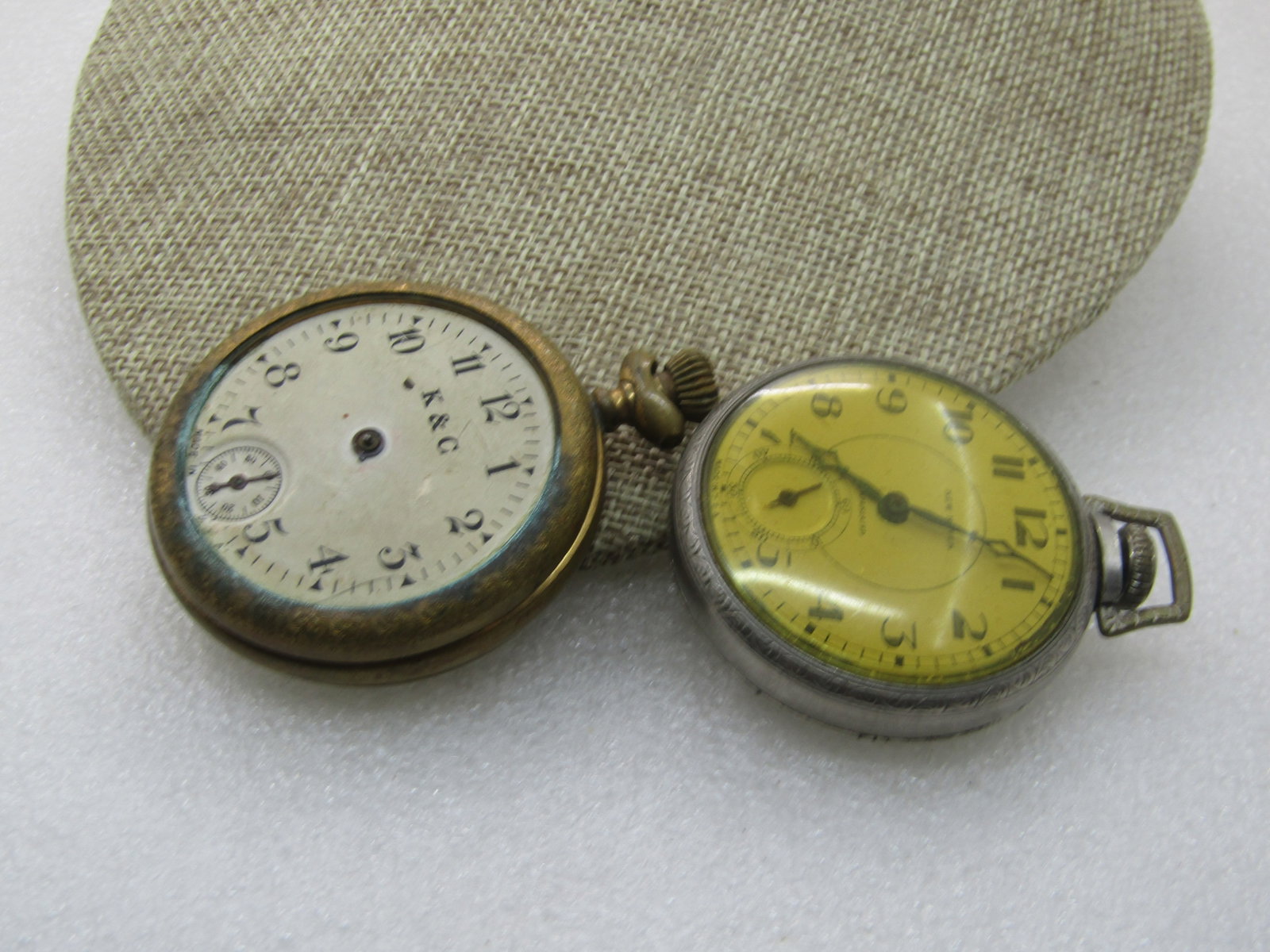 2 Antique Pocket Watches, Repurpose/Parts K & C, New Haven - 3