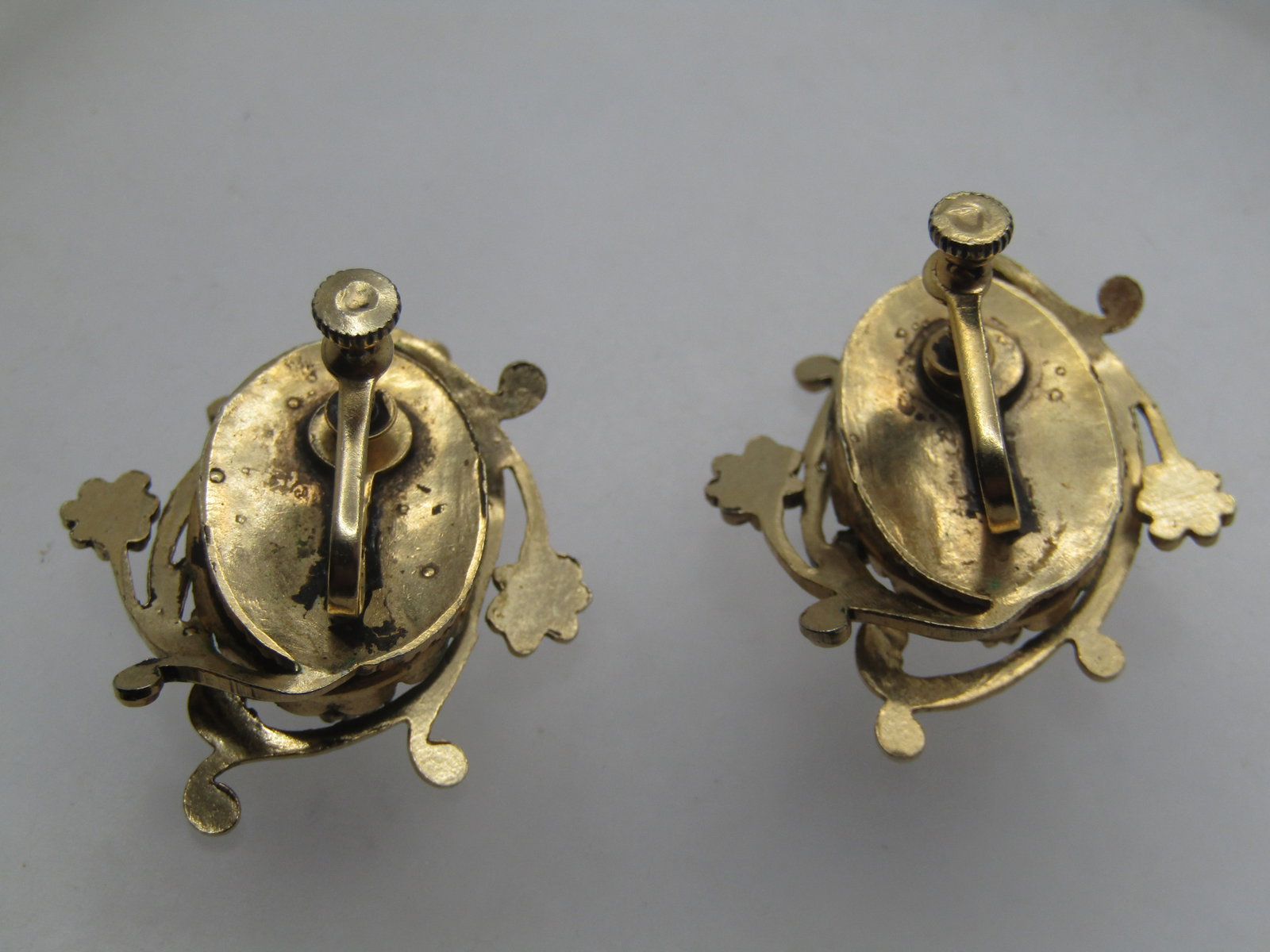 Vintage Siam Goddess Bradelet & Earrings Screwback, 7.5", 1950's, Book Link/Panel - 12