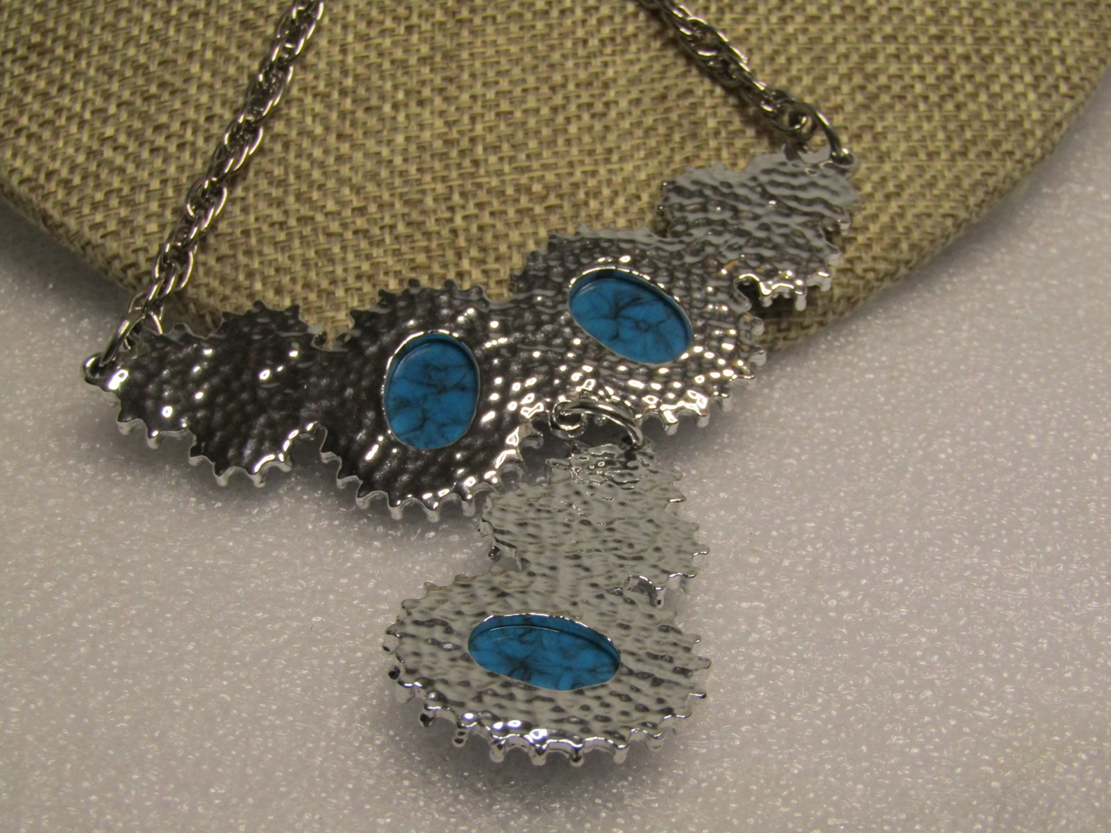 Vintage Costume Southwestern Faux Turquoise Necklace, 26", 1970's-1980's - 5