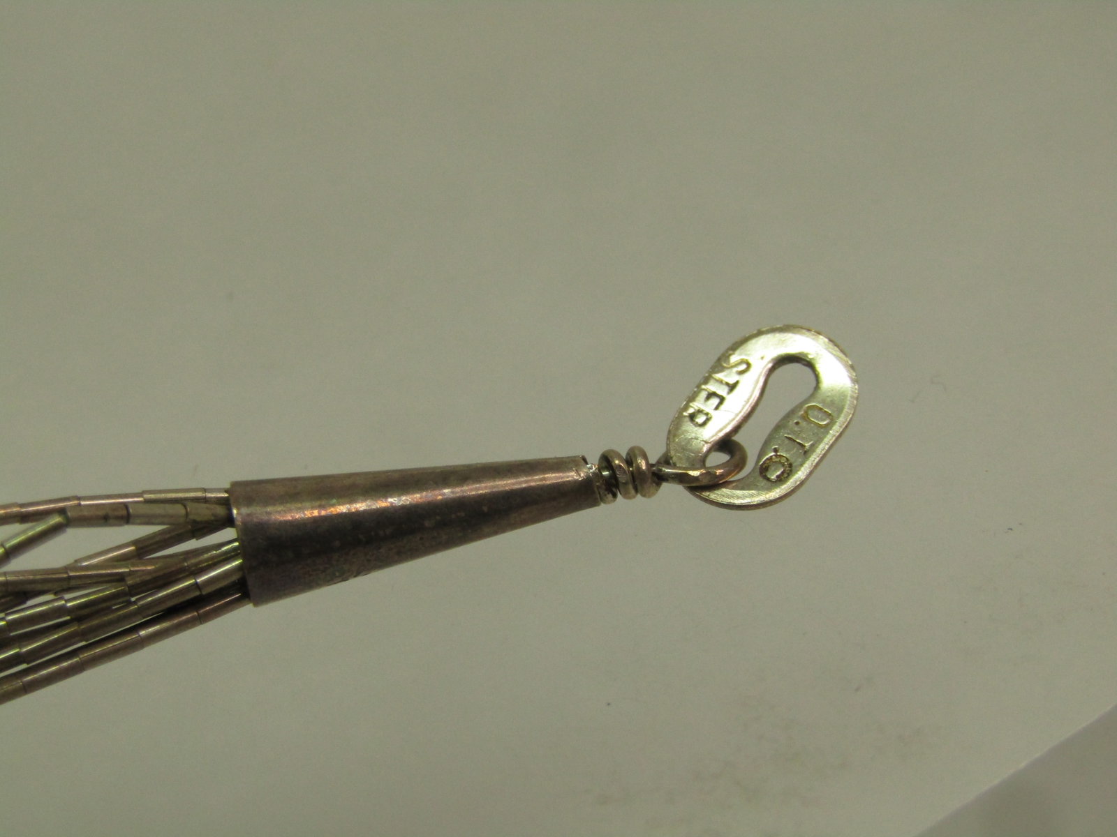 Vintage Sterling Southwestern Liquid Silver Bracelet, 10 Strands, 7.25" Signed Q.T. 1990's - 5