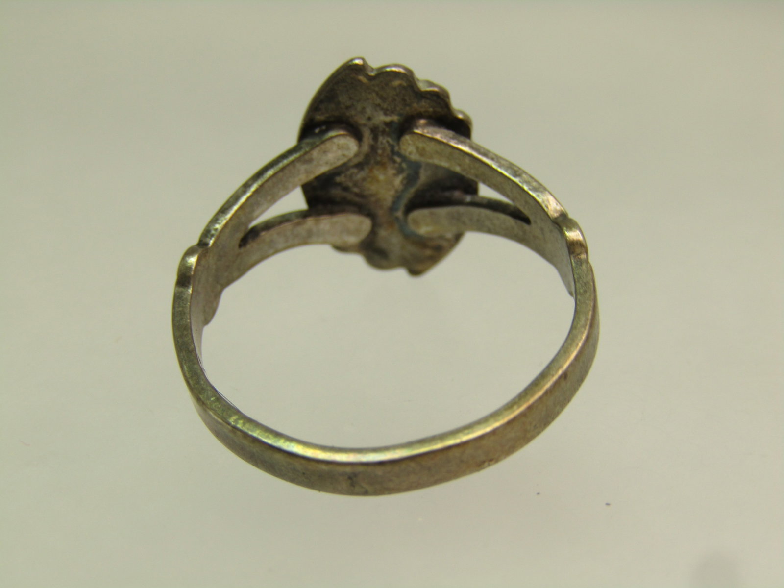 Vintage Sterling Southwestern Turquoise Ring, Sz. 7.5, 1960's-1970's, Bell Trading - 5