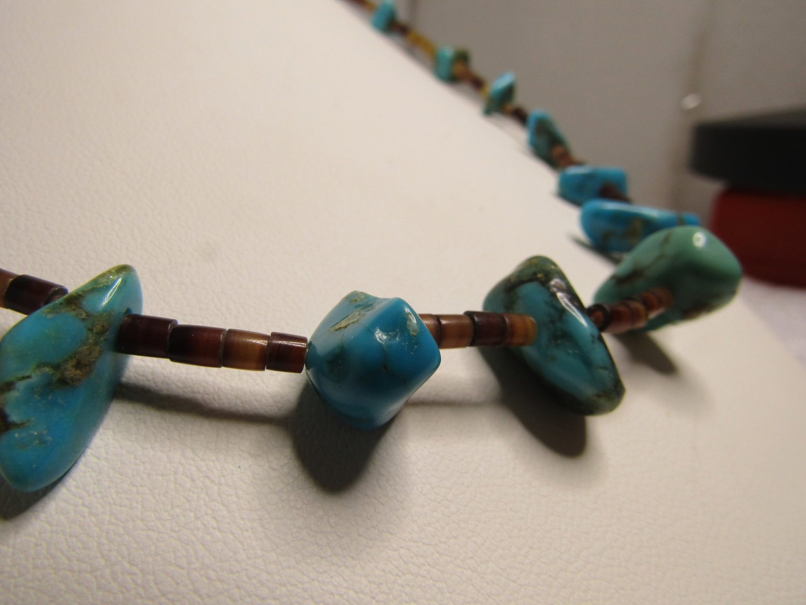 Vintage Southwestern Turquoise Heishi Necklace, 18", 1970's-1990's - 4